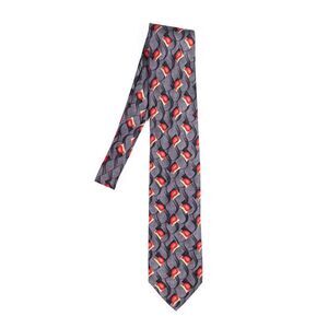 Robert Talbott Tie 100% Silk Gray Orange Paisley Classic Handmade USA Necktie